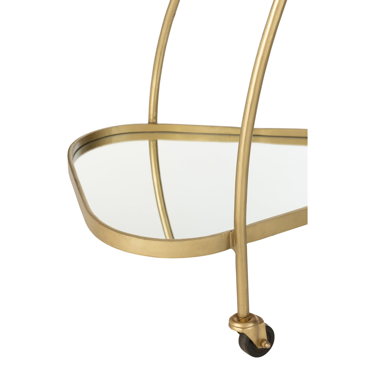 Desserte triangulaire métal/miroir doré J-Line