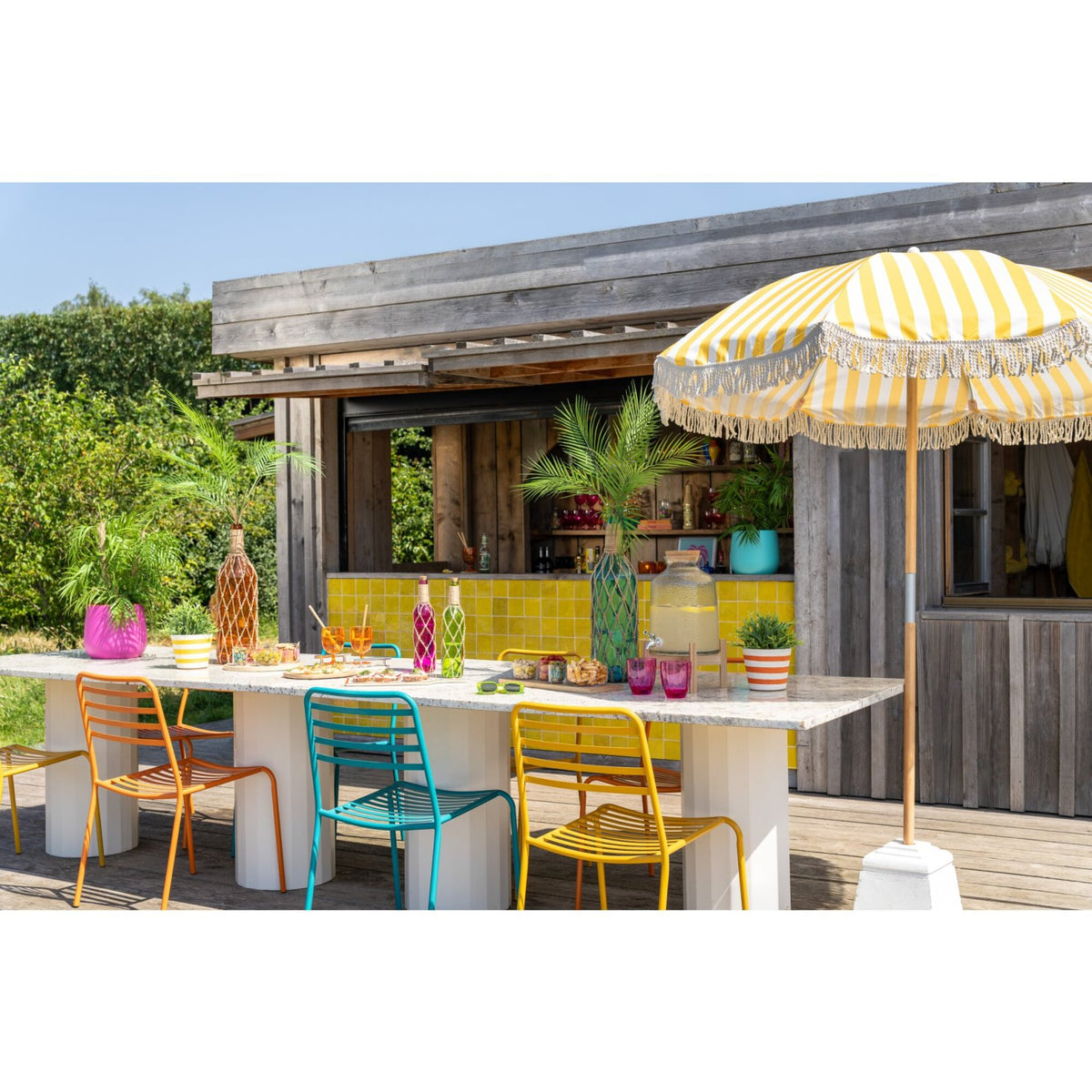 Chaise de jardin Dedi Turquoise Métal J-Line