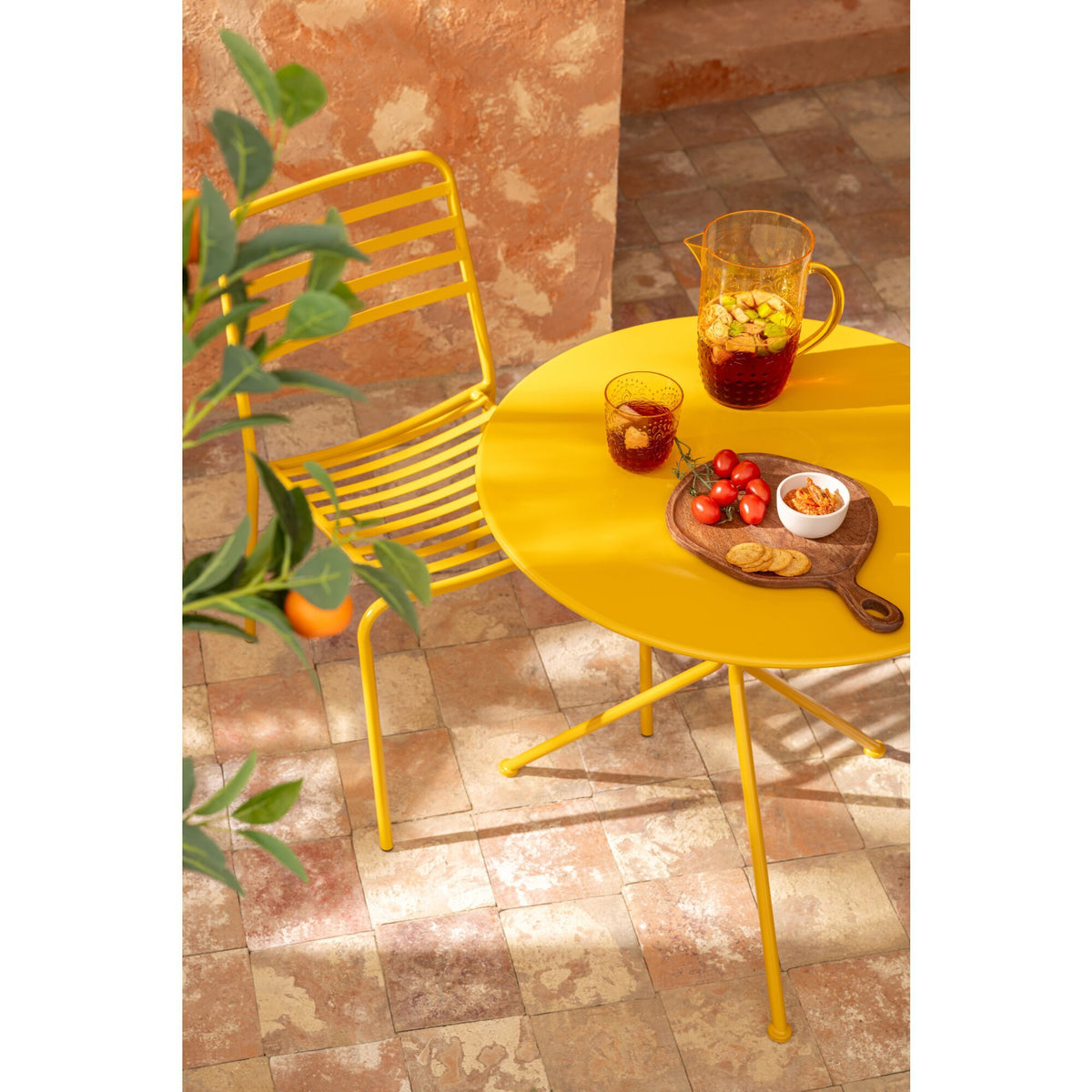 Chaise de jardin Métal Jaune J-Line