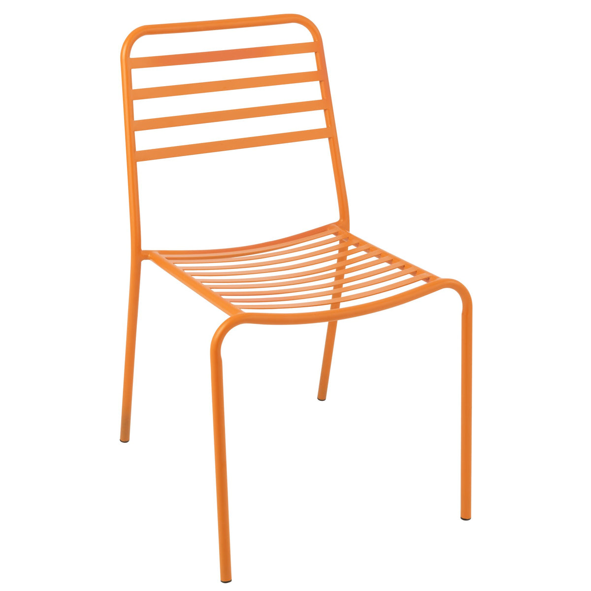 Chaise de jardin en métal rayé orange J-Line