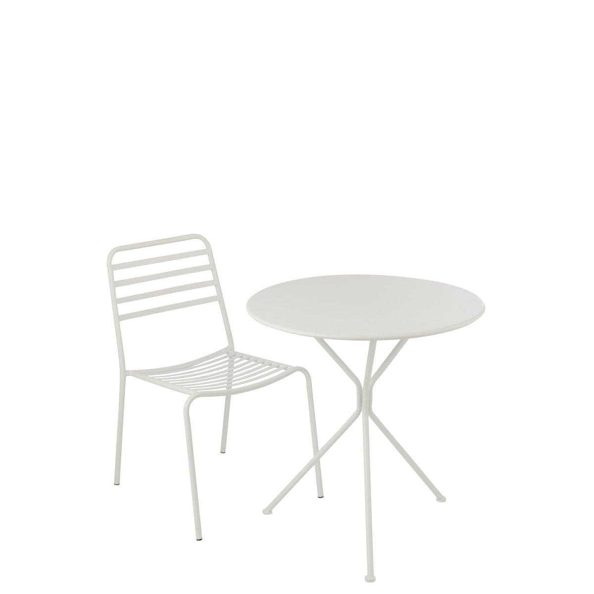 Table de jardin Tripod Ronde Métal Blanc Large J-Line