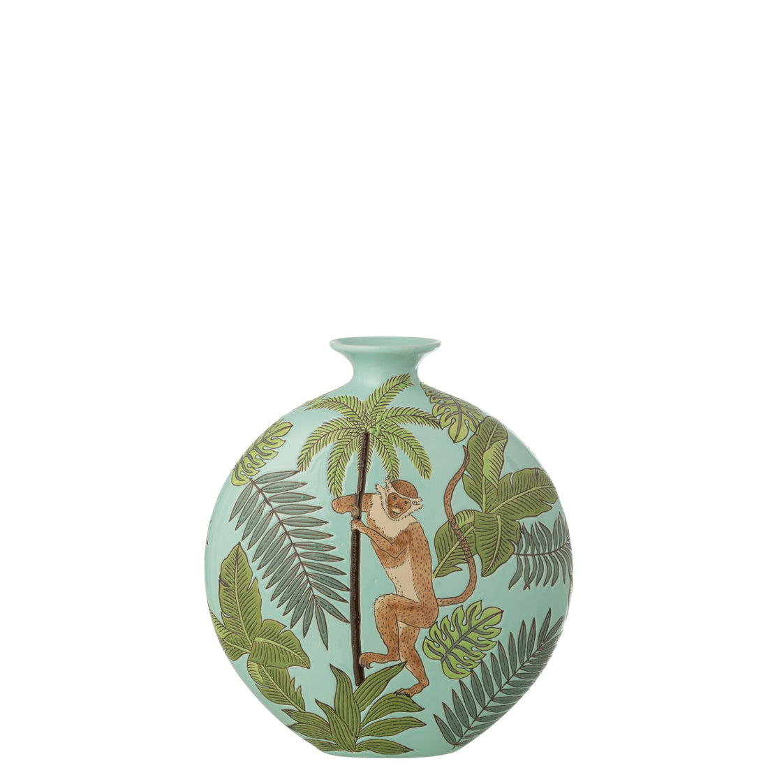 Vase Singe en porcelaine multicolore petit J-Line