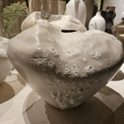 Vaas Dangelo M - 29x29x22 cm - Keramiek - Creme PTMD - Vaas - PTMD - livinglovely.nl