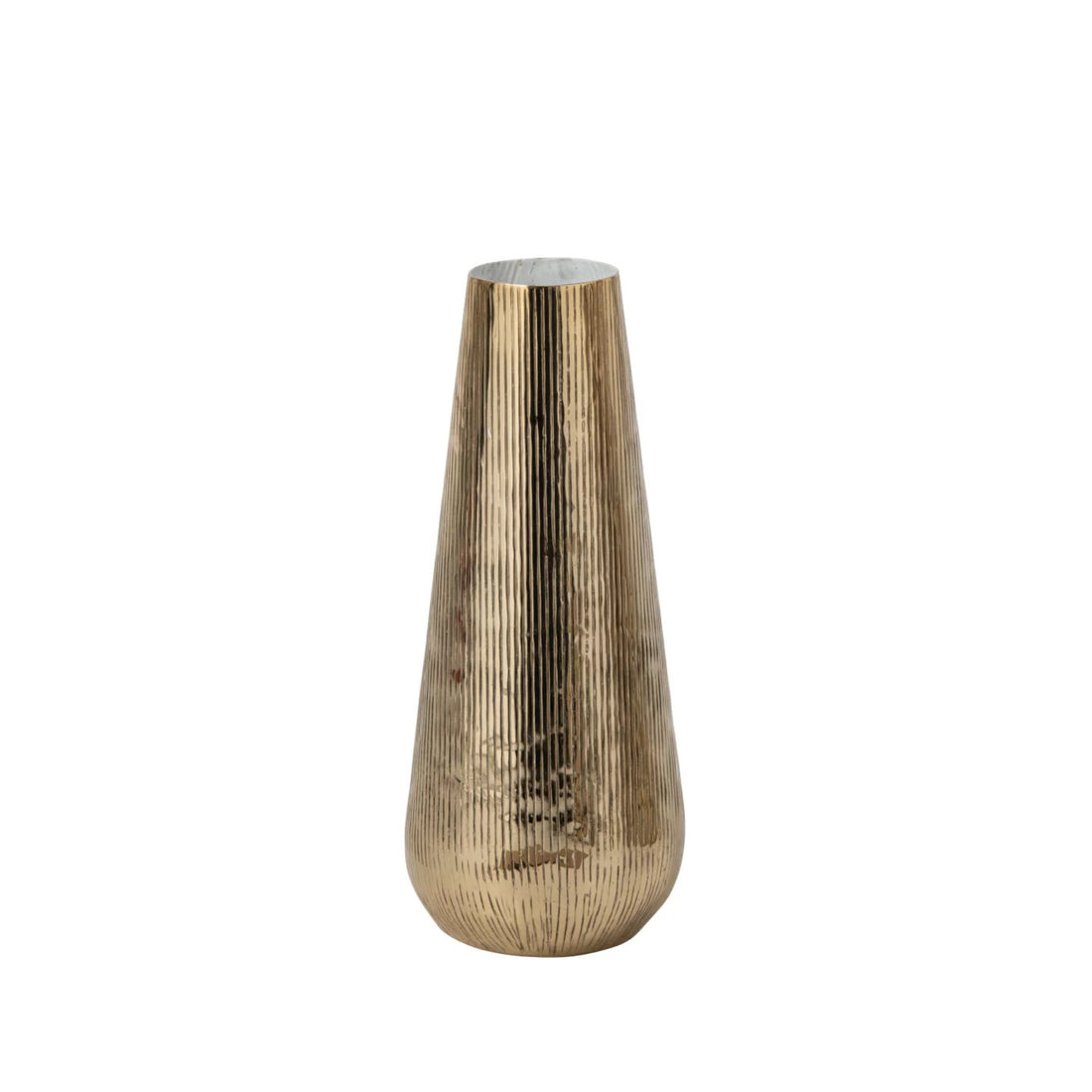 Vase Rayé Aluminium Or/Blanc Petit J-Line