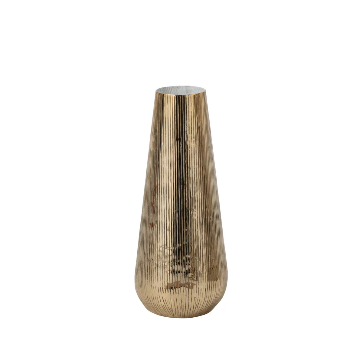 Vase Rayé Aluminium Or/Blanc Petit J-Line