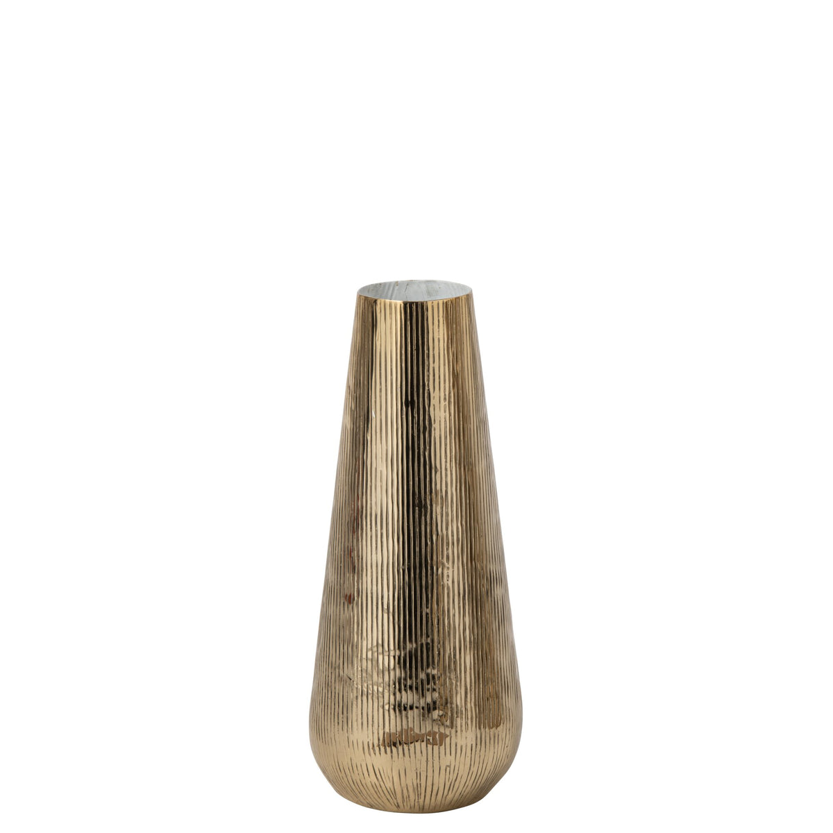 Vase Rayé Aluminium Or/Blanc Petit J-Line