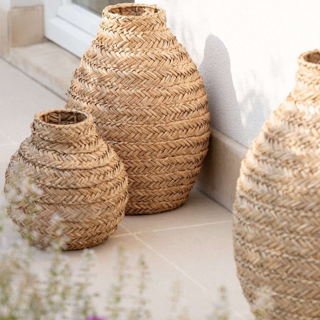 Vase Tressé en Jute Naturel Large J-Line