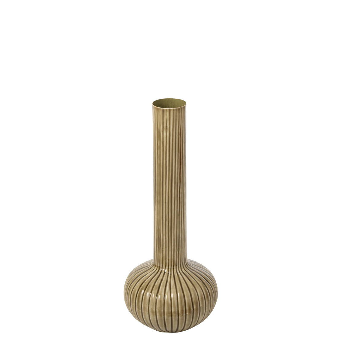 Vase en fer vert olive Large J-Line