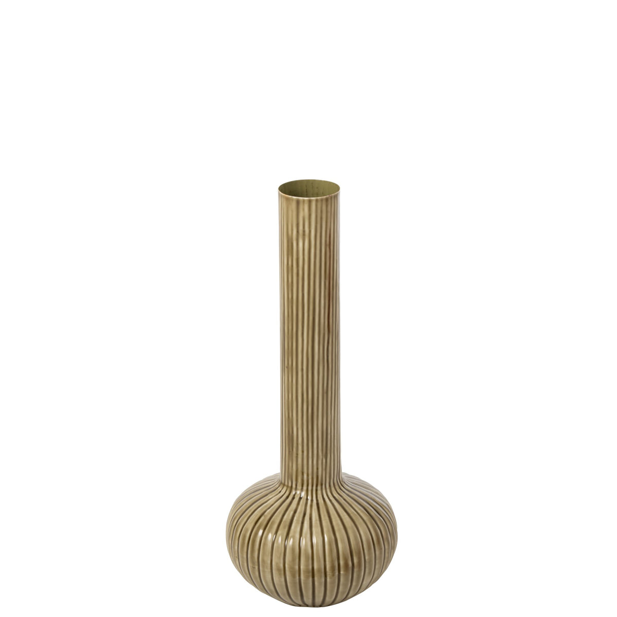 Vase en fer vert olive Large J-Line