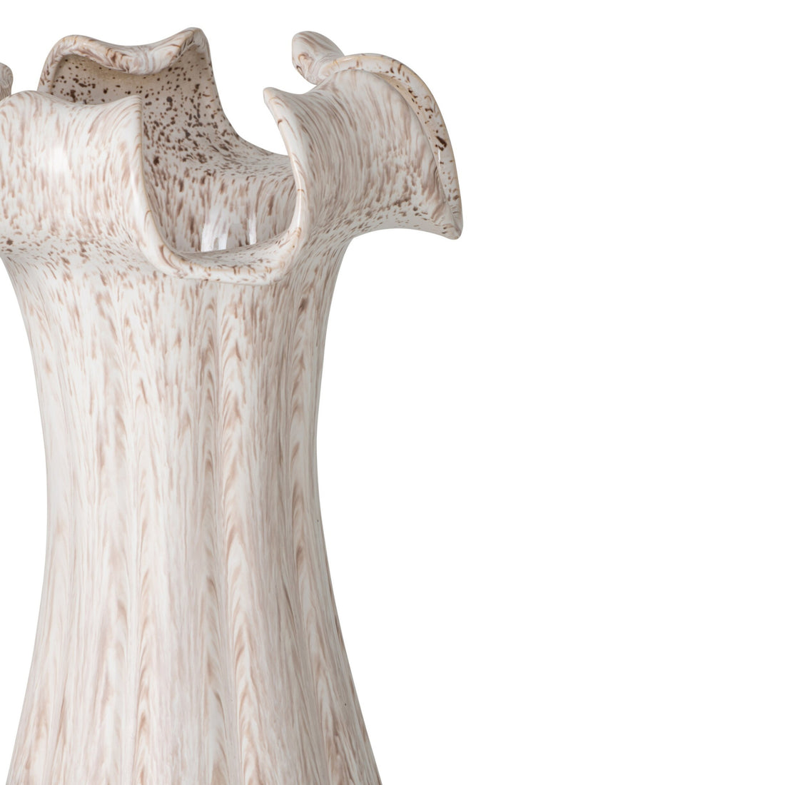 Vase en céramique émaillée beige grande taille J-Line