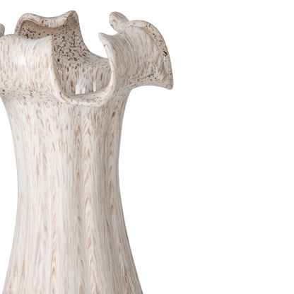 Vase en céramique émaillée beige grande taille J-Line
