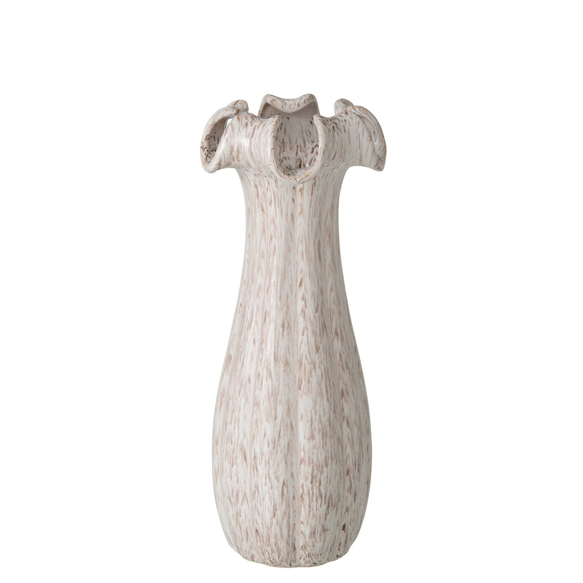 Vase en céramique émaillée beige Small J-Line