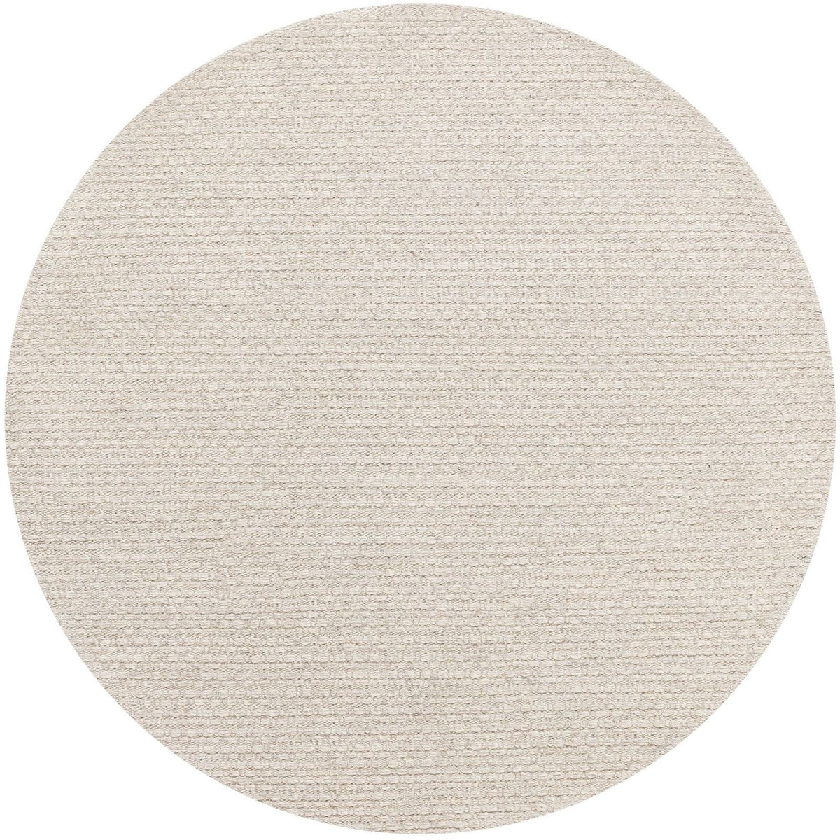 Vloerkleed Nirvana Beige Rond 150cm van MUST Living, volledig in beeld op een neutrale achtergrond