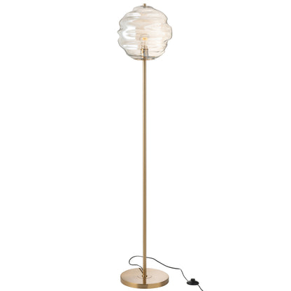 Lampadaire Verre Lumière Cognac H156cm J-Line