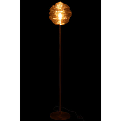 Lampadaire Verre Lumière Cognac H156cm J-Line