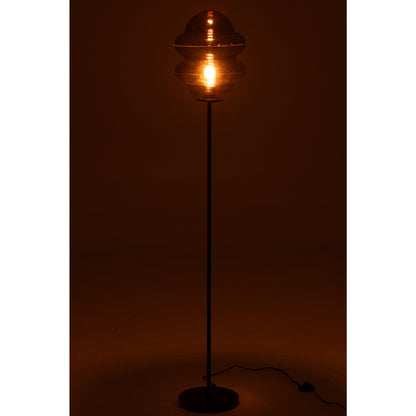 Lampadaire Cuillère en miel Verre Marron H160cm J-Line
