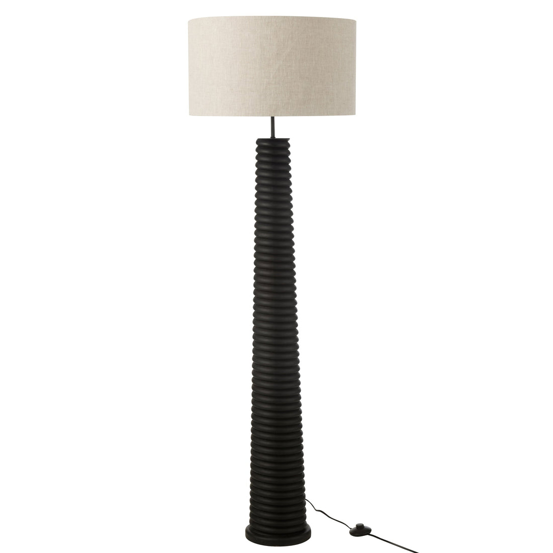 Lampadaire à vis Ailanthus Bois Noir/Gris H160cm J-Line