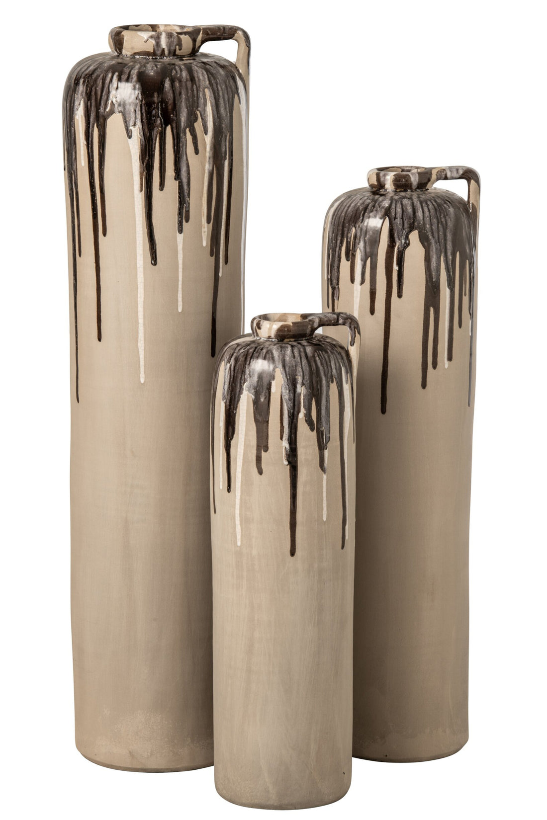 Vase de sol Céramique Beige/Marron Large J-Line