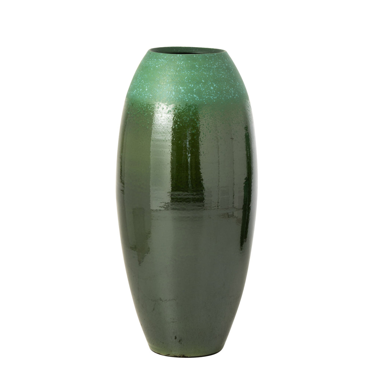 Vase de sol en céramique vert foncé/turquoise, grand modèle, J-Line
