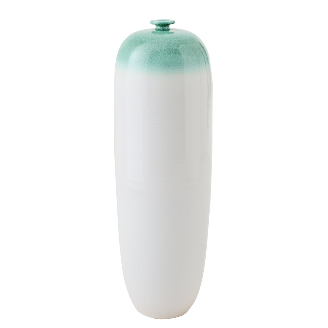 Vase de sol Céramique Vert menthe/Blanc Large J-Line