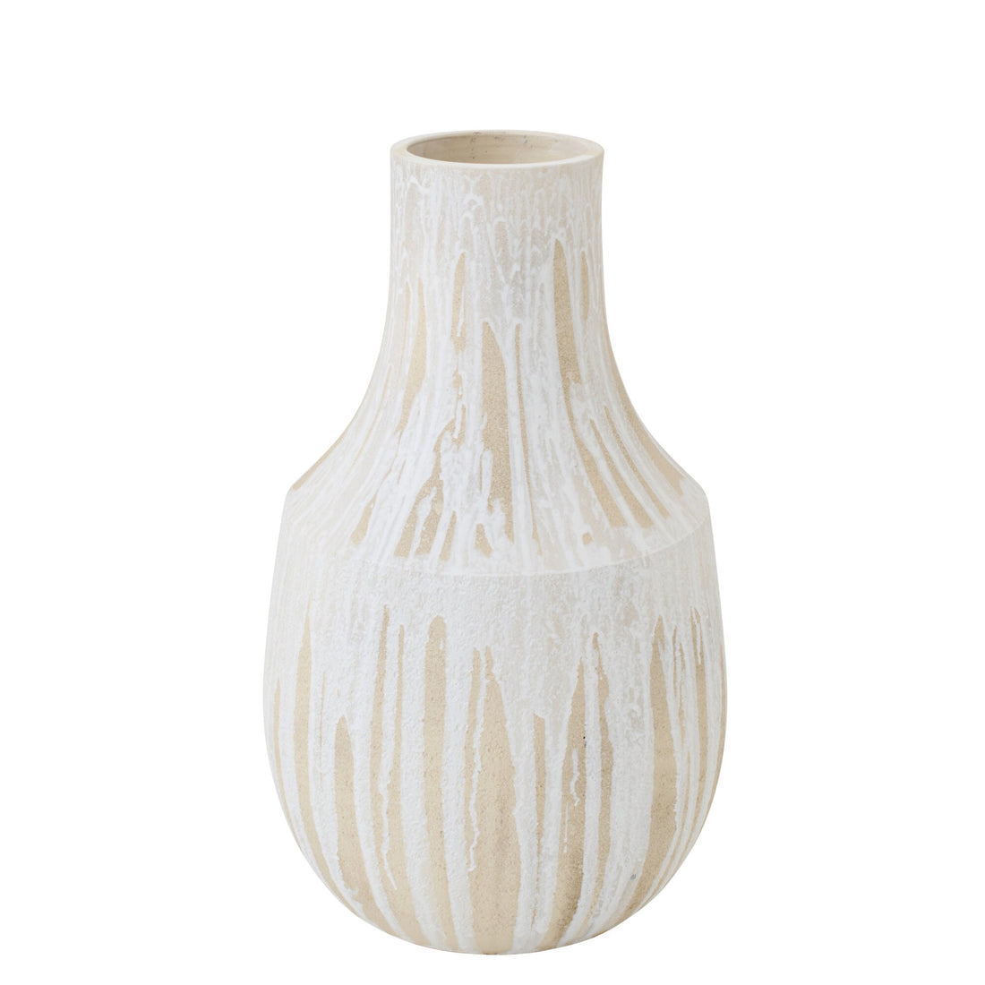 Vase de sol Céramique Blanc/Beige clair Small J-Line
