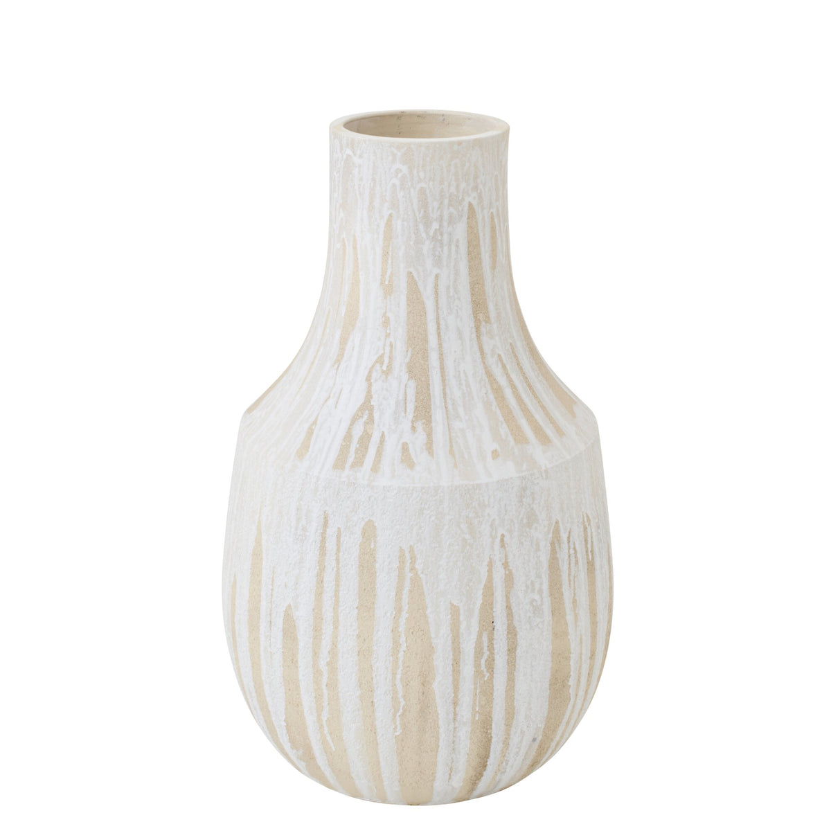 Vase de sol Céramique Blanc/Beige clair Small J-Line