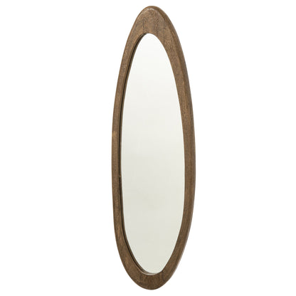 Miroir mural en bois de manguier brun foncé J-Line