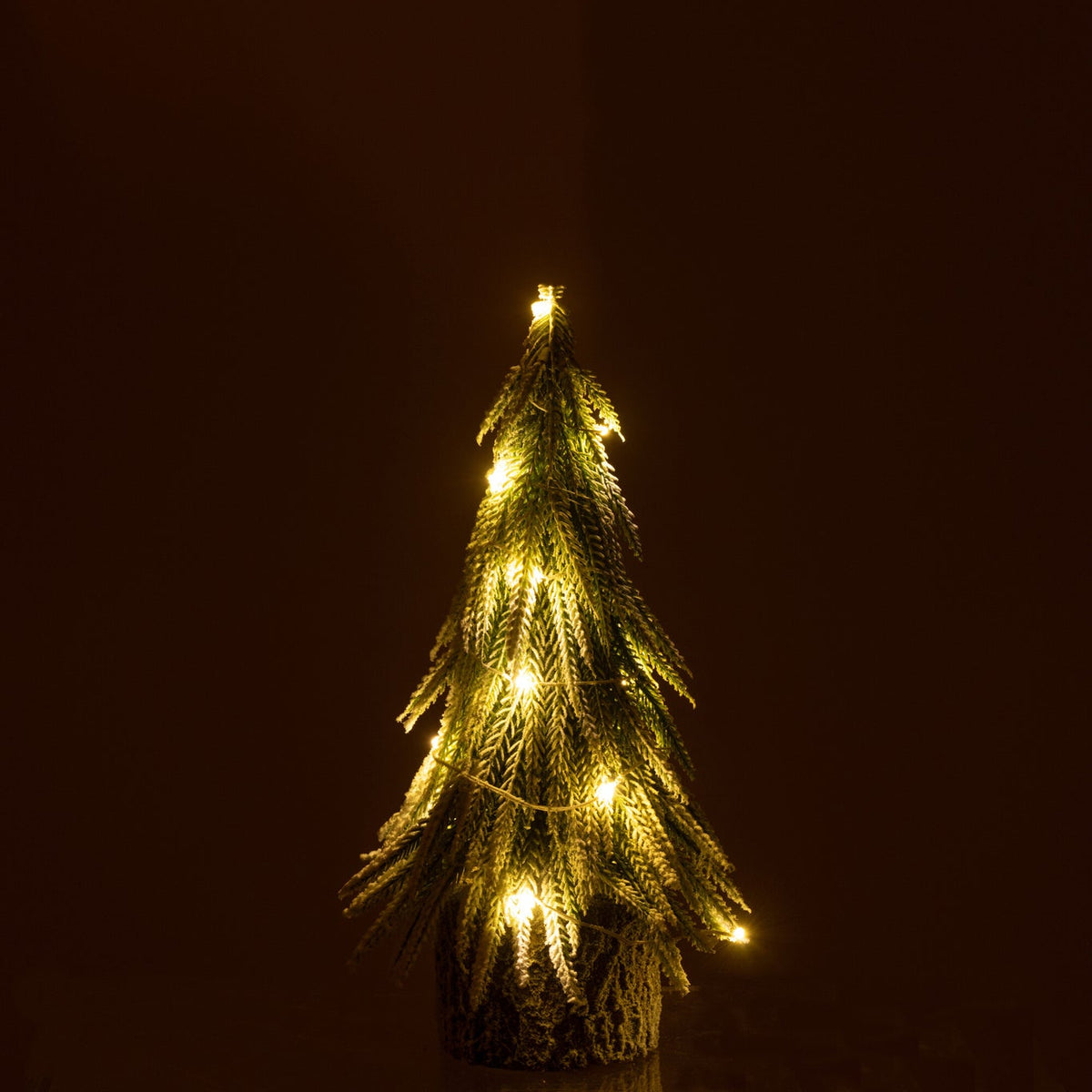 Xmas Tree A+Led Plastic Snow Green Small - - J-Line - livinglovely.nl