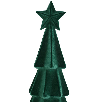 Yule Kerstboom Gelaagd Donkergroen Small van PTMD, close up van de ster in de top van de boom