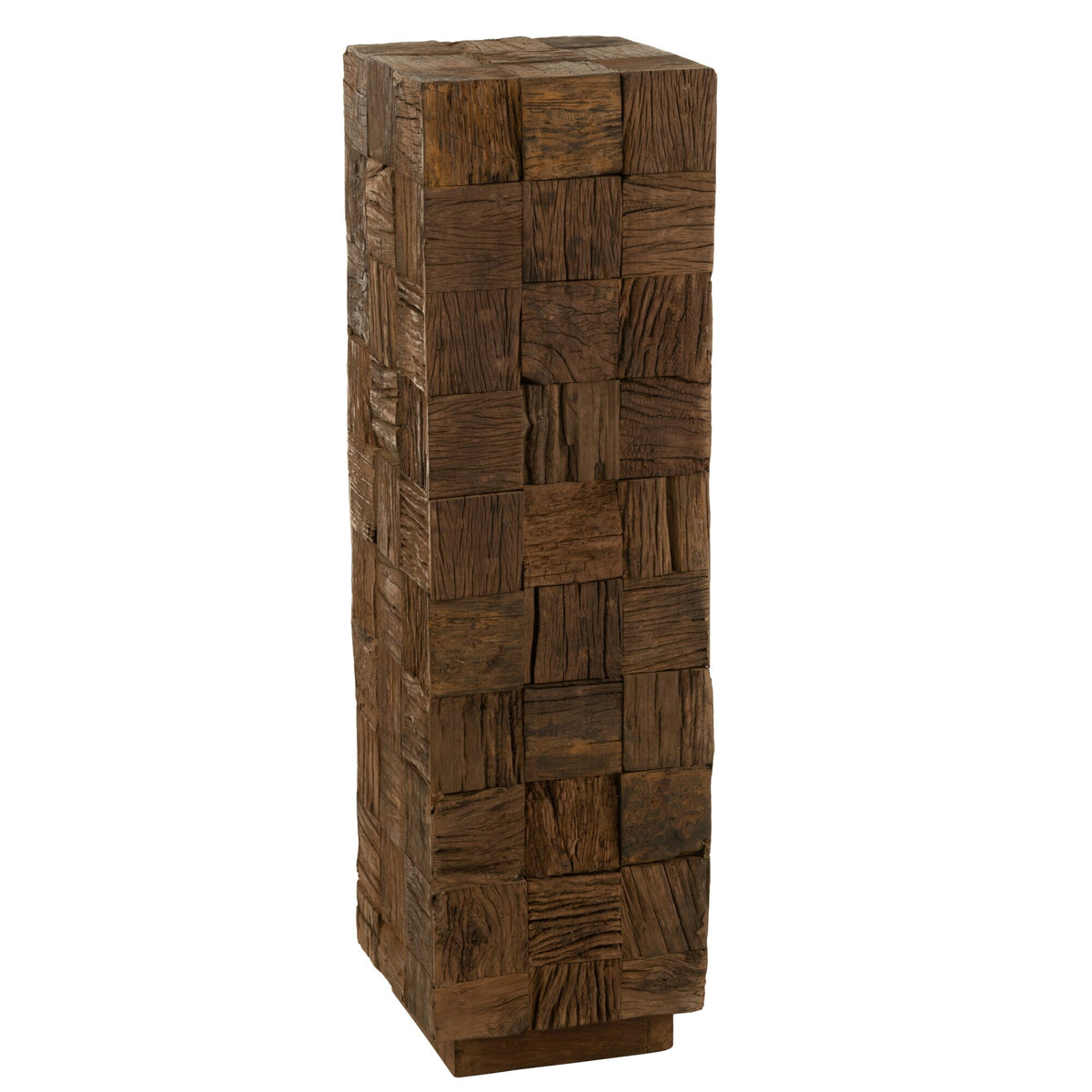Colonne en bois recyclé naturel grande J-Line