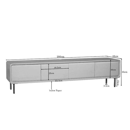 Maatschets van zwevend tv-meubel Allure van Starfurn, 200 cm breed