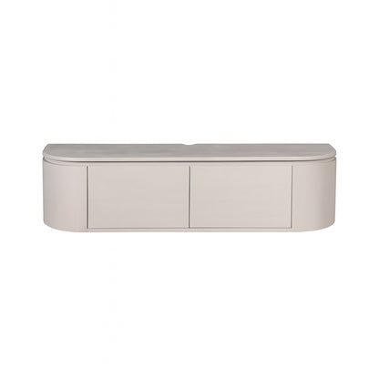 Zwevend TV-meubel Excellent Taupe 120cm van Starfurn zonder pootjes, als zwevend meubel